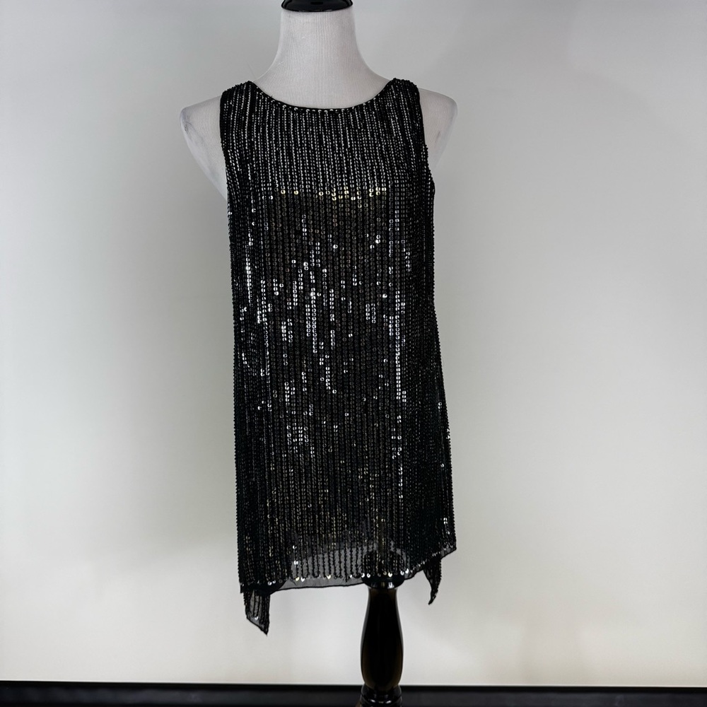 Endless Rose Black Sequin Mini Dress